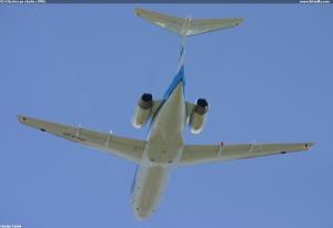 KLM krátce po startu z PRG.