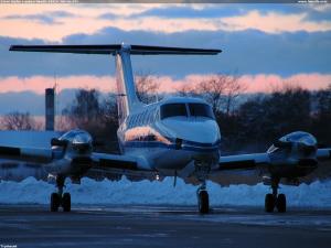 Zimní idylka v podání letadla BEECH 300 OK-GTJ