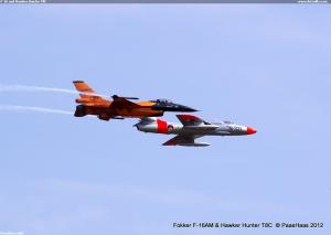 F-16 and Hawker Hunter T8C