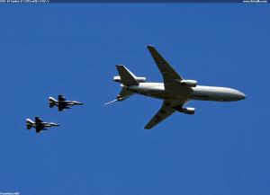KDC-10 Tanker (T-235) with 2 F16's