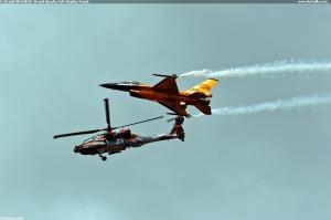 F-16 and AH-64D (F-16 and Apache Solo Display Team)